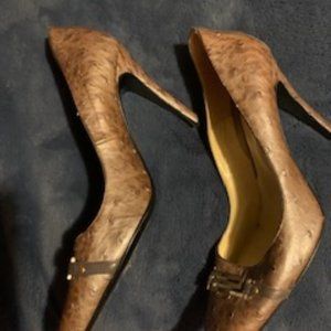 Versace ostrich heels